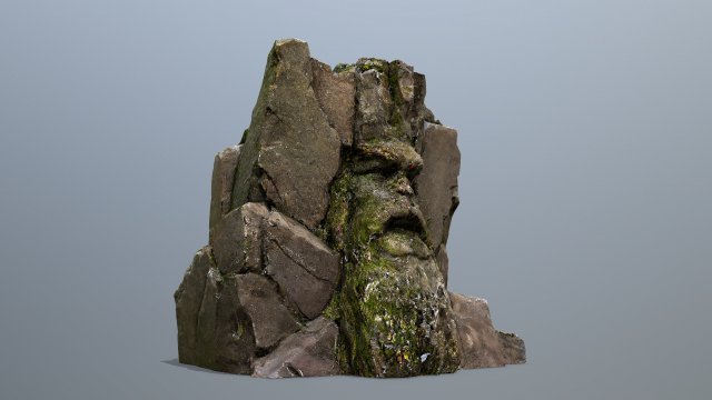 Face of the mountain 3D Model .c4d .max .obj .3ds .fbx .stl .blend 
