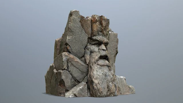 Face of the mountain 3D Model .c4d .max .obj .3ds .fbx .stl .blend 