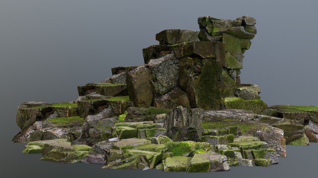 Forest rocks 3D 模型 .c4d .max .obj .3ds .fbx .stl .blend 