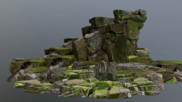 Forest rocks 3D Model .c4d .max .obj .3ds .fbx .stl .blend 