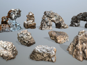 Desert rocks 3D Model