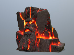 Lava Face of the mountain 3D मॉडल