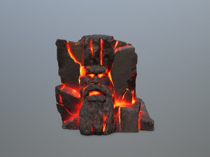 Lava Face of the mountain Model 3D