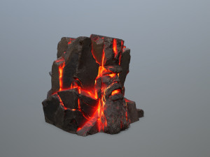 Lava Face of the mountain Model 3D