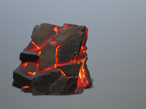 Lava Face of the mountain Model 3D