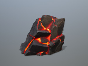 Lava Face of the mountain Model 3D