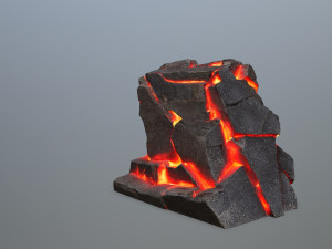 Lava Face of the mountain Model 3D