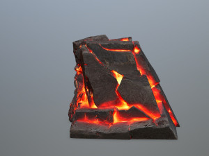 Lava Face of the mountain Model 3D