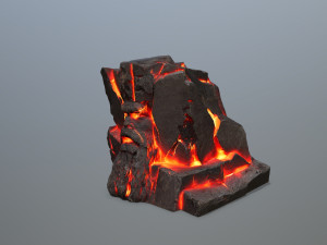 Lava Face of the mountain Model 3D