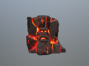 Lava Face of the mountain Model 3D