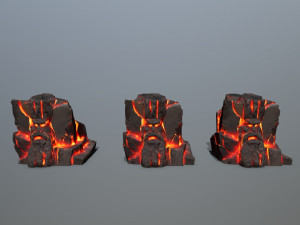 Lava Face of the mountain Model 3D