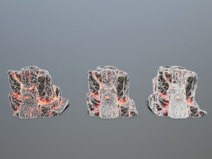 Lava Face of the mountain Model 3D