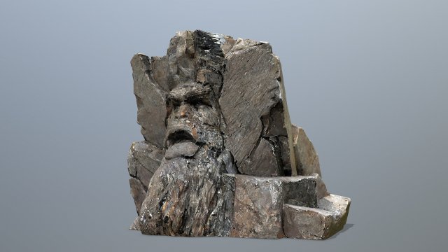 Face of the mountain 3D Модель .c4d .max .obj .3ds .fbx .stl .blend 