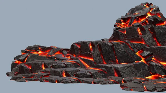 Lava rocks 3D Model .c4d .max .obj .3ds .fbx .stl .blend 