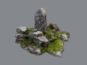 Mossy rocks 3D Модель