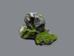 Mossy rocks 3D Модель