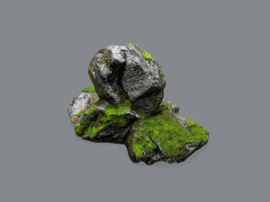 Mossy rocks 3D Model