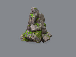 Mossy rocks 3D Модель