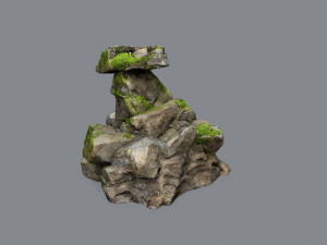 Mossy rocks 3D Модель