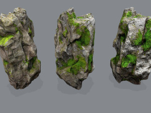Mossy rocks 3D Модель