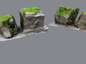 Mossy rocks 3D Model