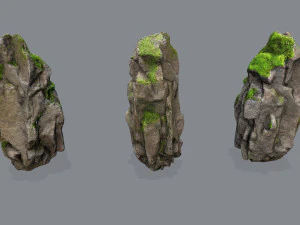 Mossy rocks 3D Model