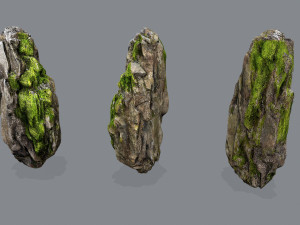 Mossy rocks 3D Модель