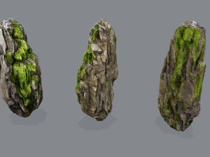 Mossy rocks 3D Model