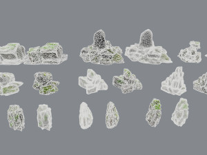Mossy rocks 3D Модель