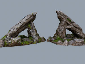 Mossy rocks 3D मॉडल