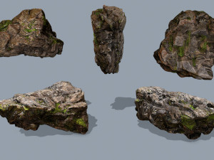 Mossy rocks 3D मॉडल