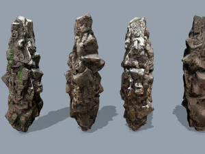 Mossy rocks 3D Model