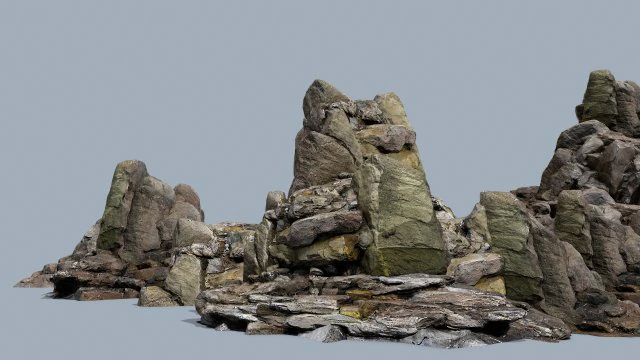Cliff rocks 3D Model .c4d .max .obj .3ds .fbx .stl .blend 