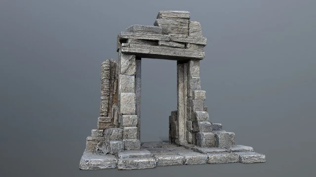Ruin Gate 3D Model .c4d .max .obj .3ds .fbx .stl .blend
