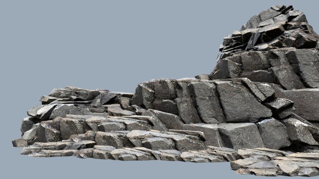 Cliff rocks Modello 3D .c4d .max .obj .3ds .fbx .stl .blend