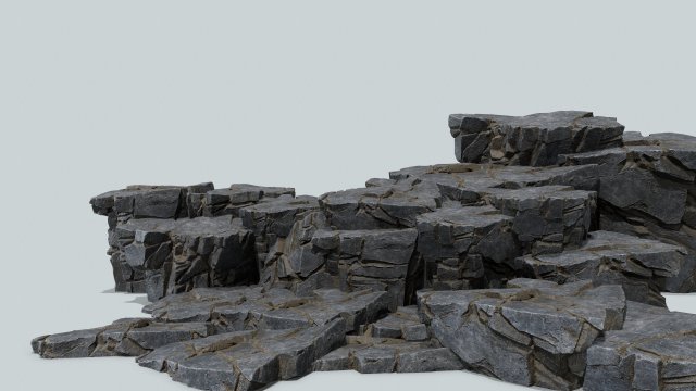 Cliff rocks Modelo 3D .c4d .max .obj .3ds .fbx .stl .blend 