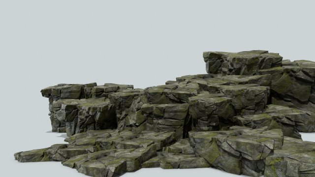 Cliff rocks 3D Модель .c4d .max .obj .3ds .fbx .stl .blend