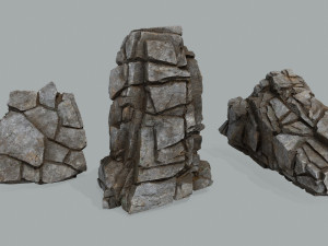 Cliff rocks Model 3D