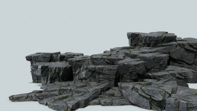 Cliff rocks 3D Model .c4d .max .obj .3ds .fbx .stl .blend 