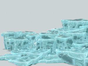 Ice cliff 3Dモデル