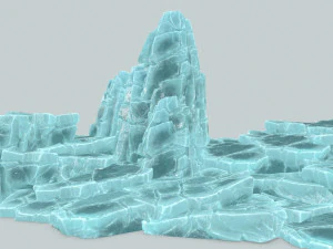 Ice cliff 3D Model