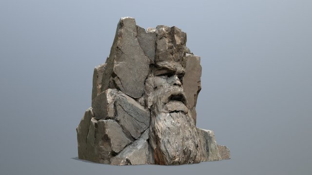 Mountain Face 3D Model .c4d .max .obj .3ds .fbx .stl .blend 