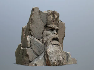 Wajah Gunung Model 3D