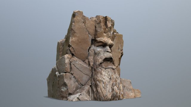Mountain Face 3D Модель .c4d .max .obj .3ds .fbx .stl .blend 