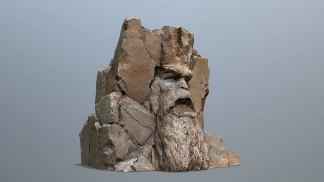Mountain Face 3D Model .c4d .max .obj .3ds .fbx .stl .blend 