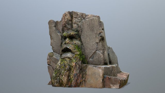 Mountain Face Model 3D .c4d .max .obj .3ds .fbx .stl .blend 