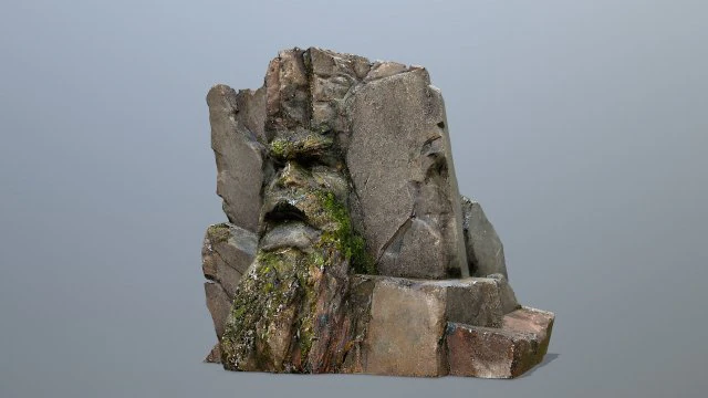 Mountain Face 3D Model .c4d .max .obj .3ds .fbx .stl .blend