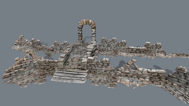 Ruin set 3D 모델 .c4d .max .obj .3ds .fbx .stl .blend 