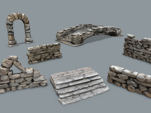 Ruin set 3D 모델