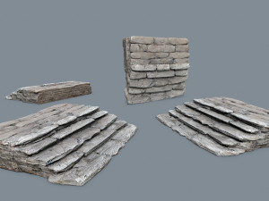 Ruin set 3D 모델